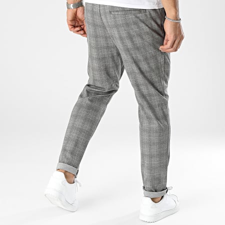 Only And Sons - Pantalones a cuadros Linus Gris jaspeado