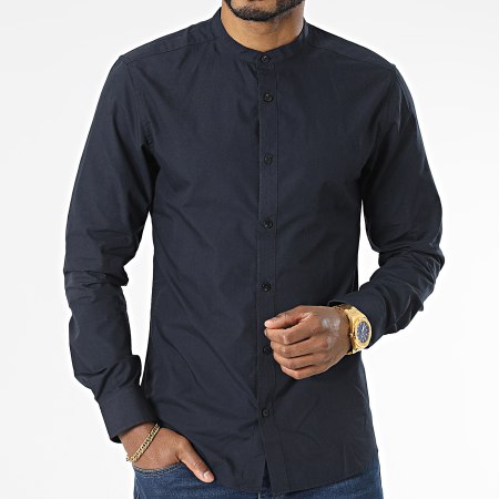 Only And Sons - Chemise Manches Longues Sane Bleu Marine