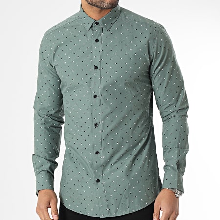 Only And Sons - Chemise Manches Longues Sane Vert Kaki