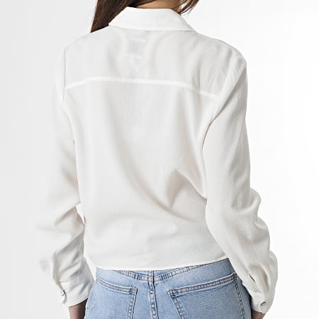 Only - Camicia a maniche lunghe da donna Bianco