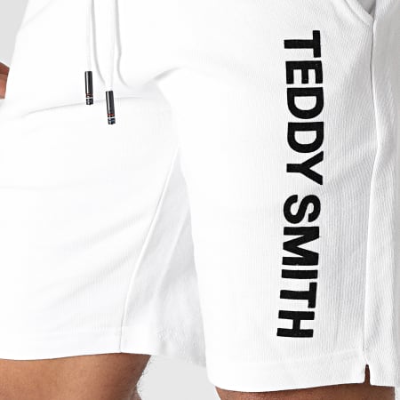 Teddy Smith - Lote de 2 Jogging Shorts 10414705D Blanco Negro