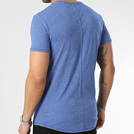 Tommy Jeans - Tee Shirt Slim Oversize Jasper 9586 Bleu Roi Chiné