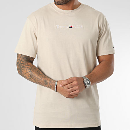 Tommy Jeans - Camiseta Classic Linear 4984 Beige