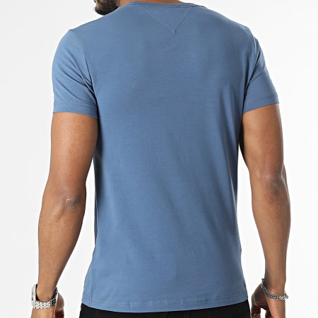 Tommy Hilfiger - Tee Shirt A Rayures Stretch Slim 0800 Bleu Marine