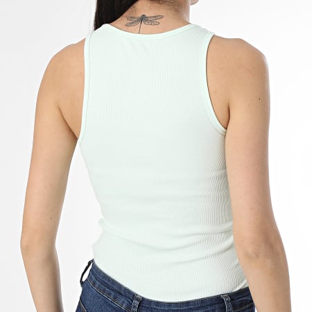 Tommy Jeans - Camiseta de tirantes para mujer Essential Rib 4875 Verde claro