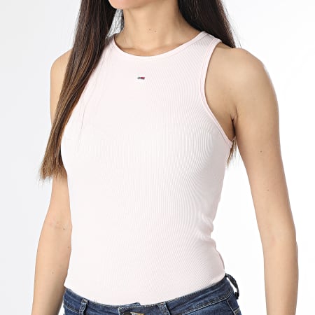 Tommy Jeans - Canotta donna Essential Rib 4875 Rosa