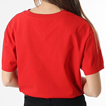 Tommy Jeans - Tee Shirt Femme Classic Badge 5049 Rouge