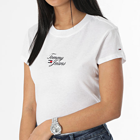 Tommy Jeans - Tee Shirt Femme Essential Logo 5441 Blanc