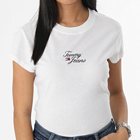Tommy Jeans - Camiseta Logo Essential Mujer 5441 Blanco