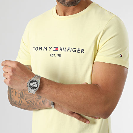 Tommy Hilfiger - Tee Shirt Tommy Logo 1797 Jaune Clair