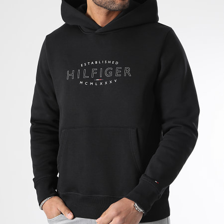 Tommy Hilfiger - Hilfiger Curve Logo Sudadera con capucha 0013 Negro