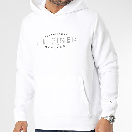Tommy Hilfiger - Hilfiger Curve Logo Sudadera con capucha 0013 Blanco