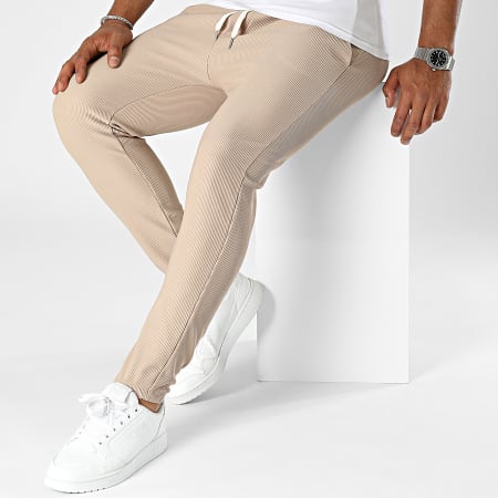 Uniplay - Pantaloni a righe beige