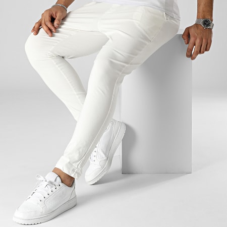Uniplay - T3906 Pantaloni cargo bianchi