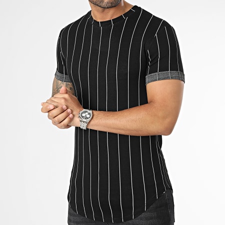 Uniplay - Camiseta negra de rayas oversize