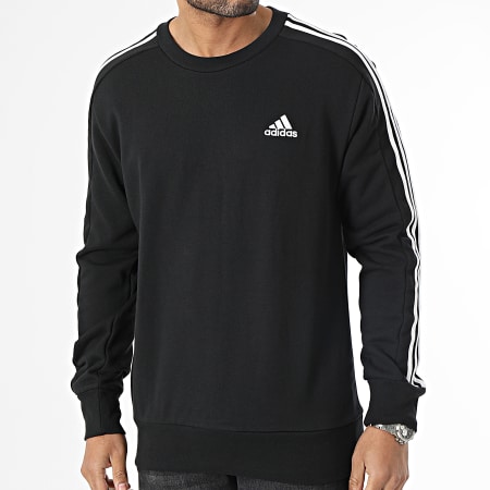 Adidas Sportswear - Sweat Crewneck A Bandes 3 Stripes IC9317 Noir