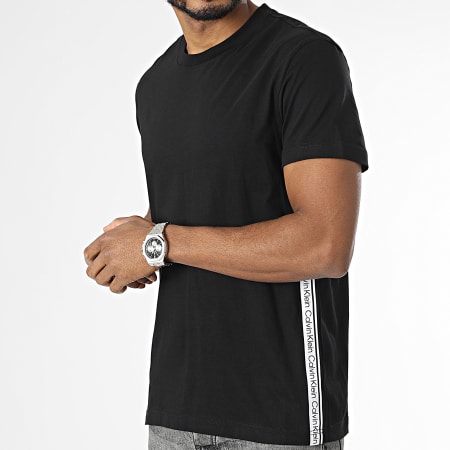 Calvin Klein - Maglietta girocollo con nastro adesivo 0840 nero