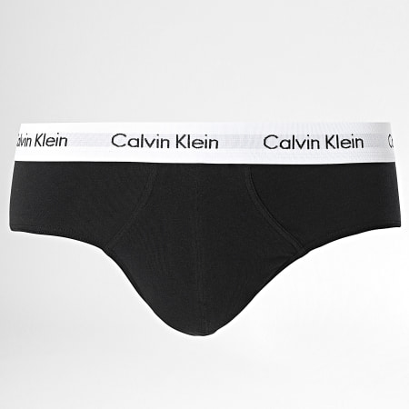 Calvin Klein - Lot De 3 Slips U2661G Noir Blanc Gris Chiné