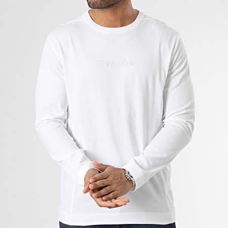 Calvin Klein - GMS3K200 Camiseta blanca de manga larga