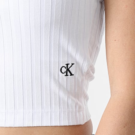 Calvin Klein Top Femme Crop 1009 Blanc Ryses
