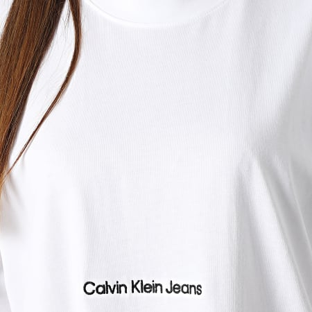 Calvin Klein - Vestido Camiseta Mujer 0742 Blanco