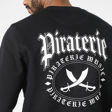 Piraterie Music - Sweat Crewneck Nation Noir Blanc