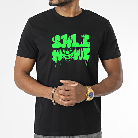Sale Môme Paris - Rebajas Camiseta Payaso Negro Verde Fluo