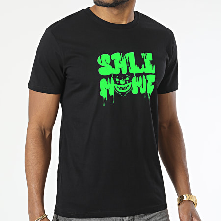 Sale Môme Paris - Rebajas Camiseta Payaso Negro Verde Fluo