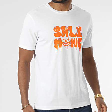 Sale Môme Paris - Tee Shirt Sale Clown Blanc Orange