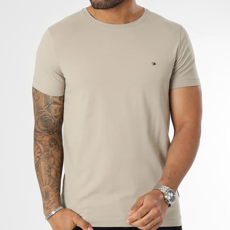 Tommy Hilfiger - Tee Shirt Stretch 0800 Beige Taupe