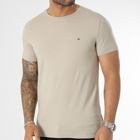 Tommy Hilfiger - Tee Shirt Stretch 0800 Beige Taupe