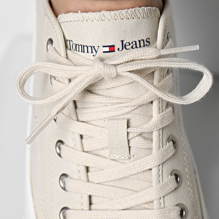 Tommy Jeans - Zapatillas Lace Up Canvas Color 1155 Light Silt