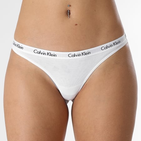 Calvin Klein - Tanga de mujer D1617E Blanco
