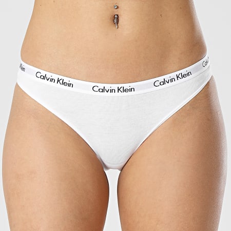 Calvin Klein - Juego De 3 Bragas De Mujer QD3588E Negro Blanco