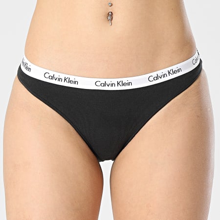 Calvin Klein - Set di 3 mutandine da donna QD3588E Nero Bianco