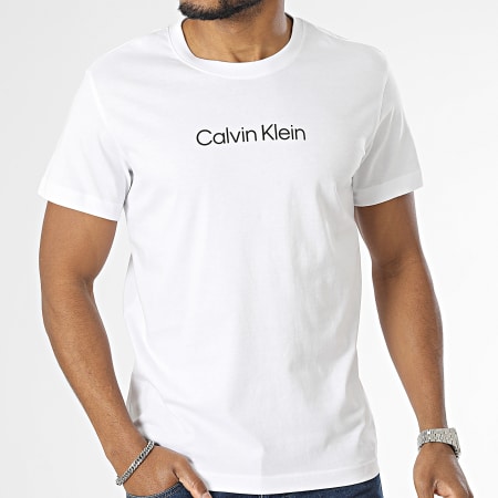 Calvin Klein - Maglietta con scollo a crocchia 0843 Bianco