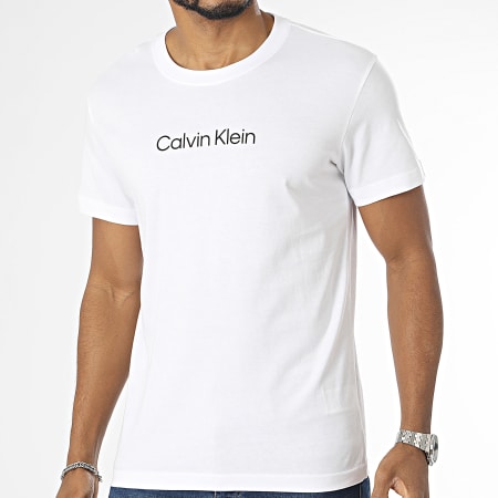 Calvin Klein - Maglietta con scollo a crocchia 0843 Bianco