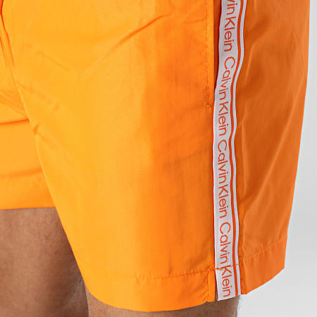 Calvin Klein - Short De Bain A Bandes Medium Drawstring 0810 Orange