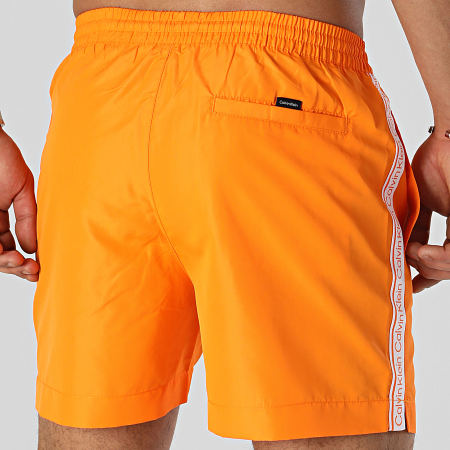 Calvin Klein - Short De Bain A Bandes Medium Drawstring 0810 Orange