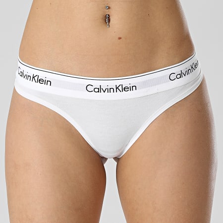 Calvin Klein - String Femme F3786E Blanc