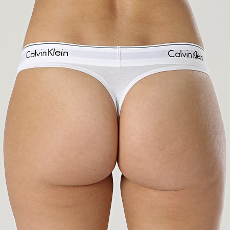 Calvin Klein - Tanga de mujer F3786E Blanco