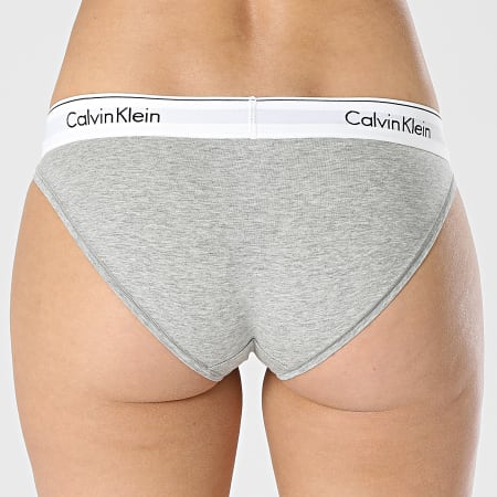 Calvin Klein - Culotte Tanga Femme F3787E Gris Chiné