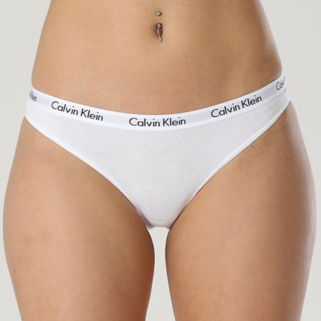 Calvin Klein - Set di 3 mutande da donna QD3588E Nero Bianco Grigio Heather