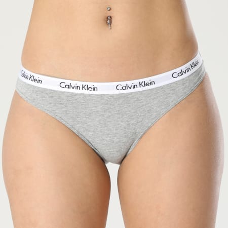 Calvin Klein - Juego De 3 Braguitas De Mujer QD3588E Negro Blanco Heather Grey