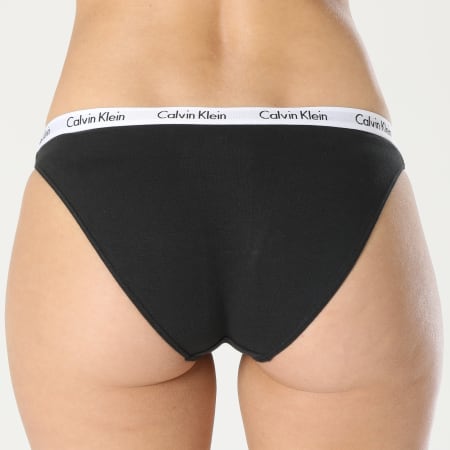 Calvin Klein - Set di 3 mutande da donna QD3588E Nero Bianco Grigio Heather