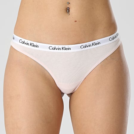 Calvin Klein - Tanga de mujer D1617A Rosa