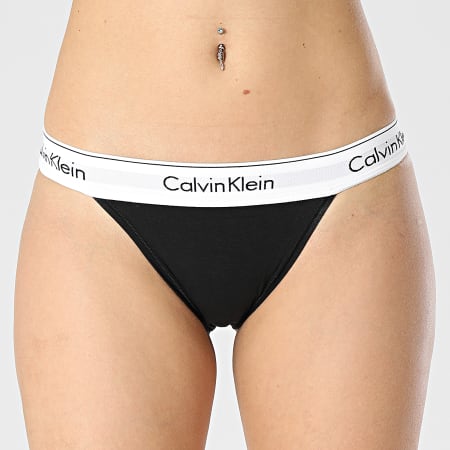 Calvin Klein - Slip Tanga donna F4977A Nero