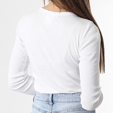 Champion - Tee Shirt Manches Longues Crop Femme 114892 Blanc