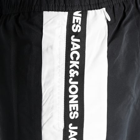 Jack And Jones - Short De Bain A Bandes Fiji Noir Blanc