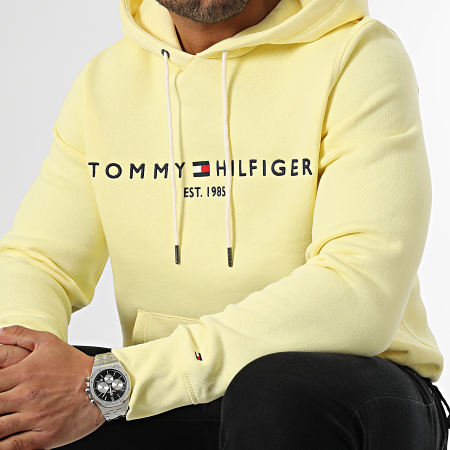 Tommy Hilfiger - Tommy Logo Sudadera con capucha 1599 Amarillo claro